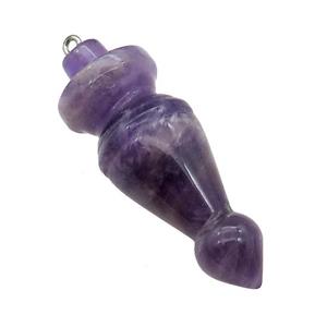 Natural Purple Amethyst Pendulum Pendant, approx 18-50mm