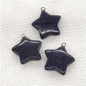 Blue Sandstone Star Pendant, approx 24mm