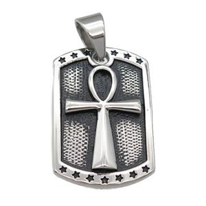 stainless steel Ankh Cross pendant antique silver, approx 25-40mm