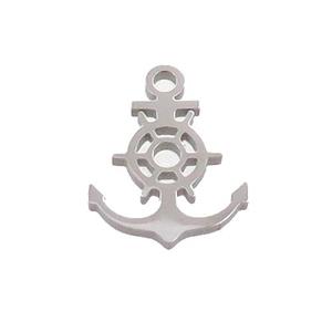 Raw Stainless Steel Anchor Charms Pendant, approx 13-17mm