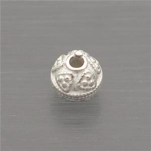 Sterling Silver Round Beads, approx 5mm