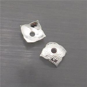 Sterling Silver Beadcaps, approx 5mm