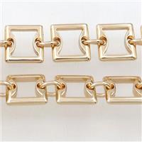 Alloy Chain, lt.gold plated, approx 16mm