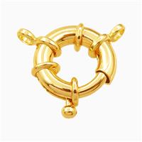 Copper Buoy Clasp Gold Plated, approx 17mm dia