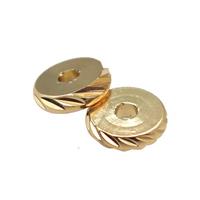 Copper Heishi Spacer Beads 14K Gold Plated, approx 8mm