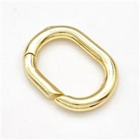Copper Carabiner Clasp Gold Plated, approx 15-20mm