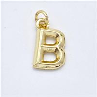 Copper Letter-B Pendant Gold Plated, approx 9-12.5mm
