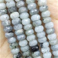 Natural Labradorite Beads Faceted Rondelle, approx 5x8mm