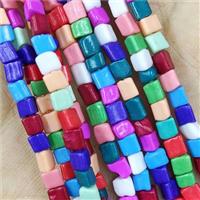 Lampwork Glass Beasd Chip Freeform Mixed Color, approx 4mm