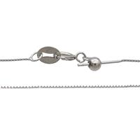 Sterling Silver Necklace Box Chain, approx 0.5mm, 40cm length