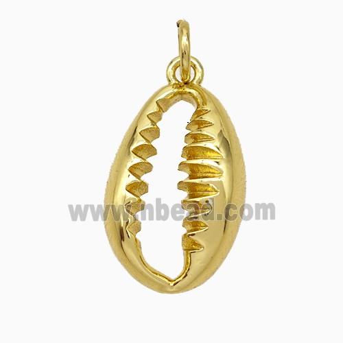 Copper Scallop Shell Pendant Gold Plated