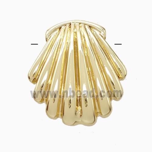 Copper Scallop Shell Pendant Gold Plated