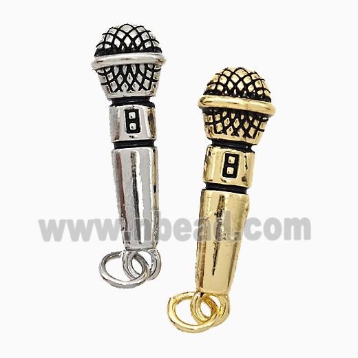 Microphone Charms Copper Pendant Mixed