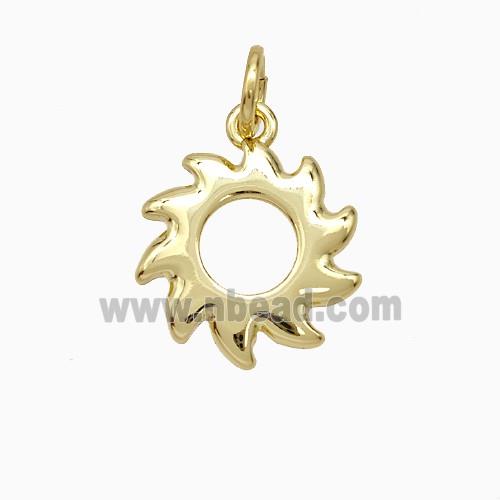 Copper Sun Pendant Gold Plated