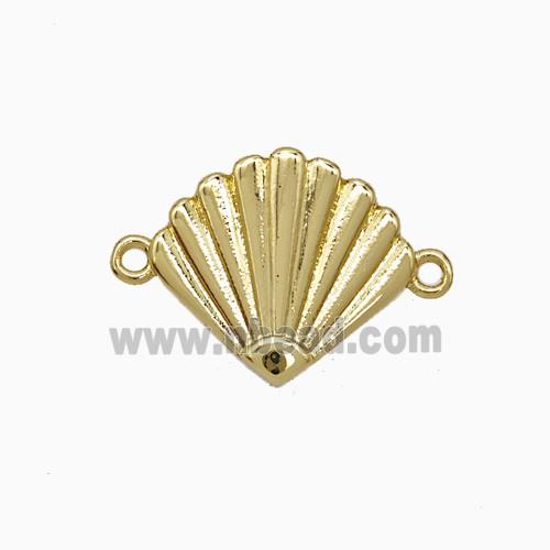 Copper Scallop Shell Connector Gold Plated