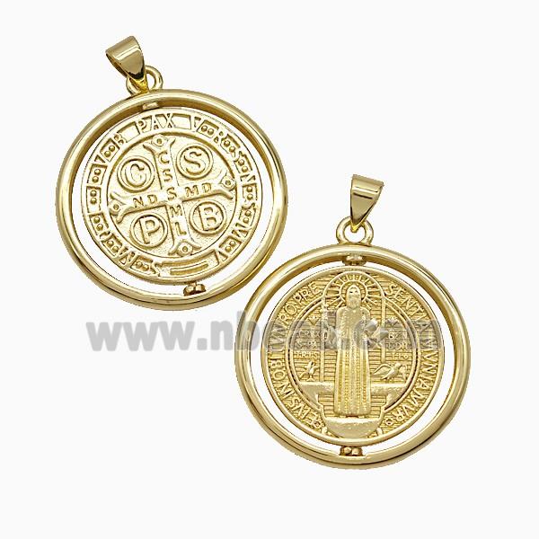Jesus Charms Copper Pendant CSPB Gold Plated
