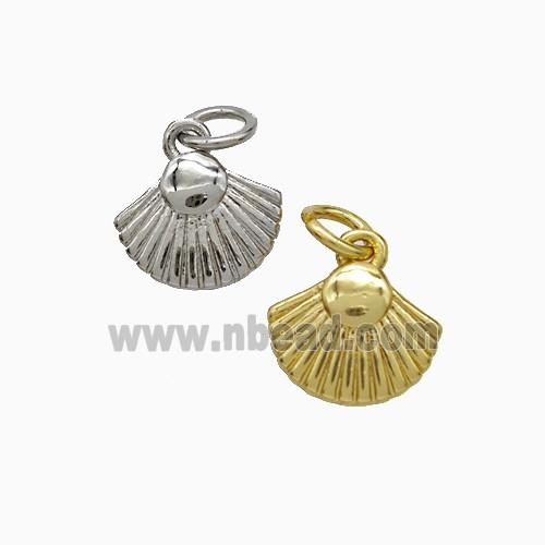 Copper Scallop Shell Pendant Mixed