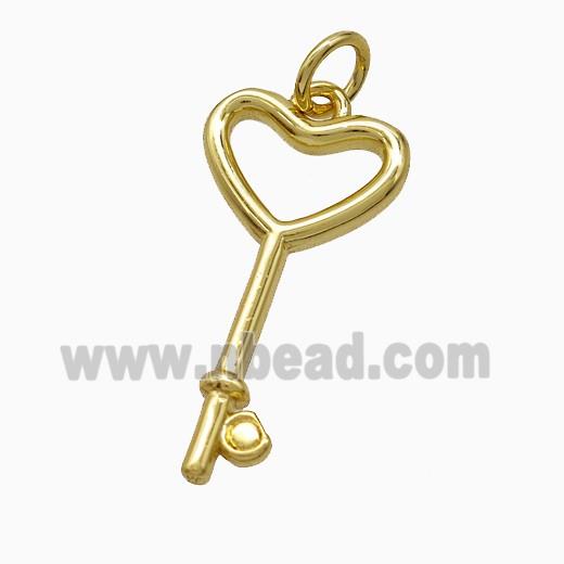Copper Key Pendant Gold Plated