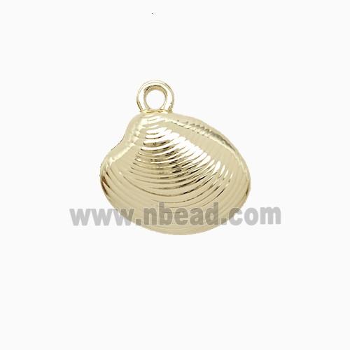 Copper Scallop Shell Pendant Gold Plated