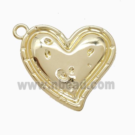 Copper Heart Pendant Gold Plated