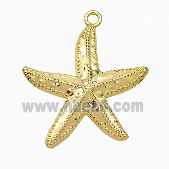 Copper Starfish Pendant Gold Plated
