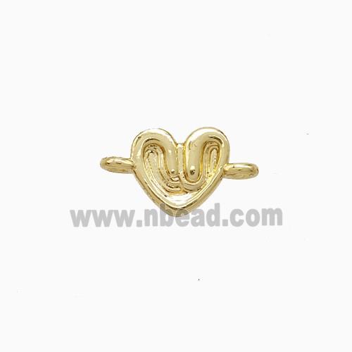 Copper Heart Connector Gold Plated