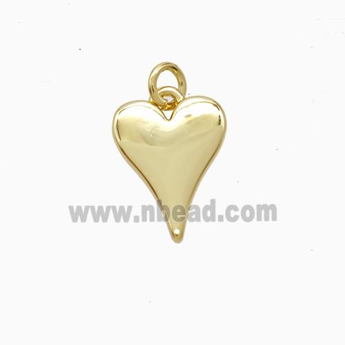 Copper Heart Pendant Gold Plated