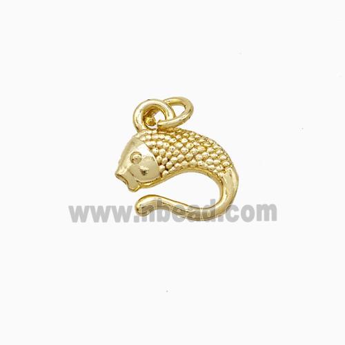 Copper Fish Pendant Gold Plated