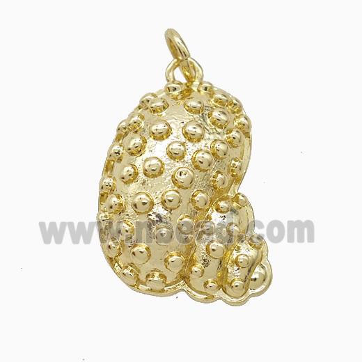 Copper Conch Shell Pendant Gold Plated