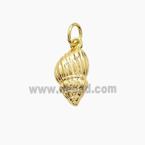 Copper Conch Shell Pendant Gold Plated