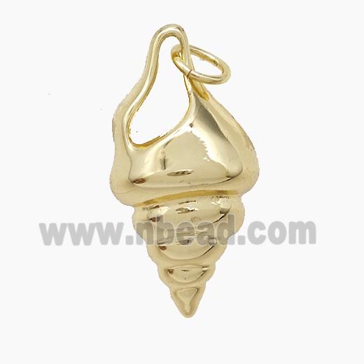 Copper Conch Shell Pendant Gold Plated