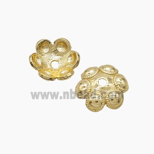 Copper Beadcaps Gold Plated