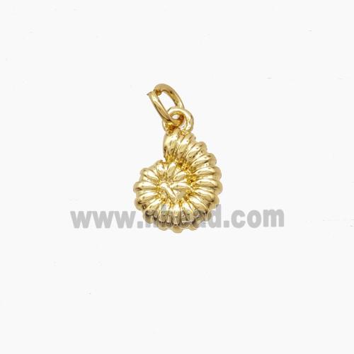 Copper Spiral Shell Pendant Gold Plated