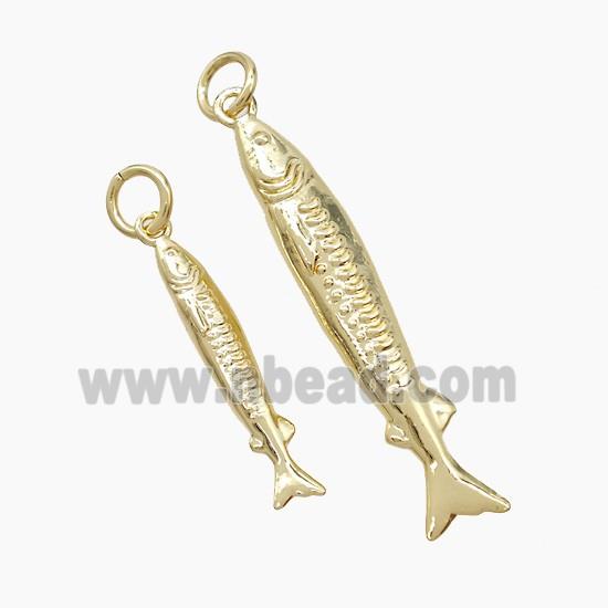 Copper Fish Pendant Gold Plated