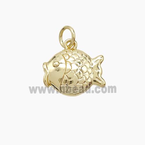 Copper Fish Pendant Gold Plated