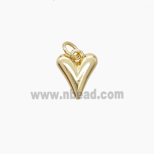 Copper Heart Pendant Gold Plated