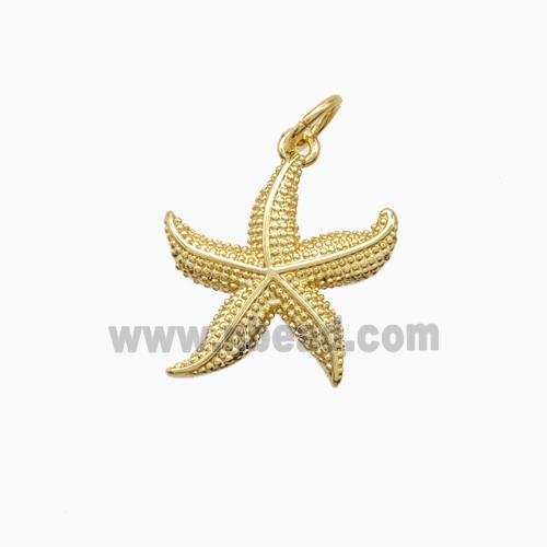 Copper Starfish Pendant Gold Plated