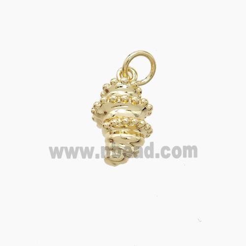 Copper Oyster Shell Pendant Gold Plated