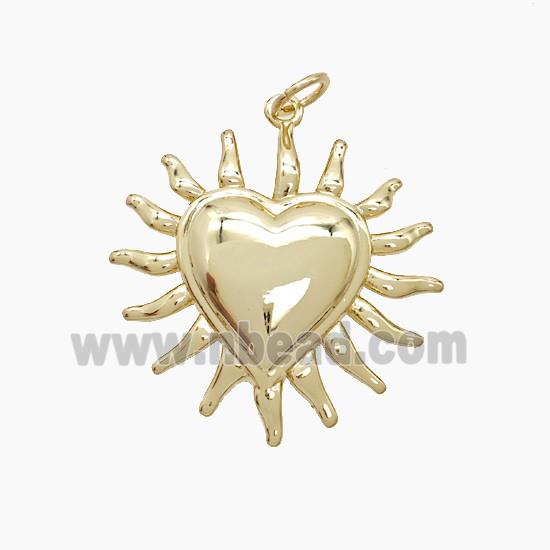Copper Heart Pendant Gold Plated