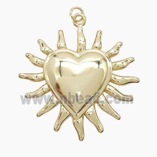 Copper Heart Pendant Gold Plated