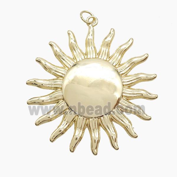 Copper Sun Pendant Gold Plated