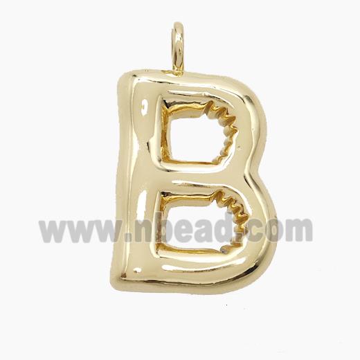 Copper Letter-B Pendant Gold Plated