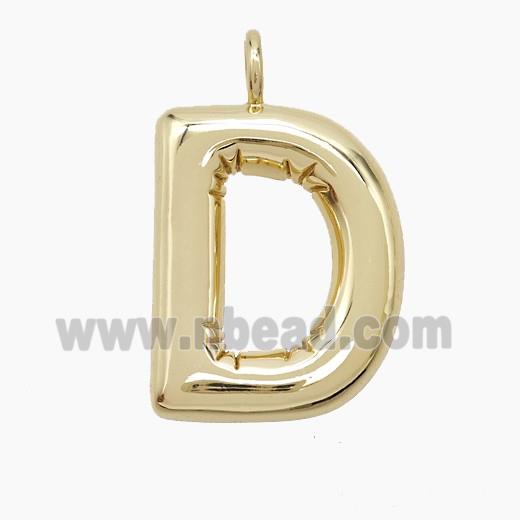 Copper Letter-D Pendant Gold Plated