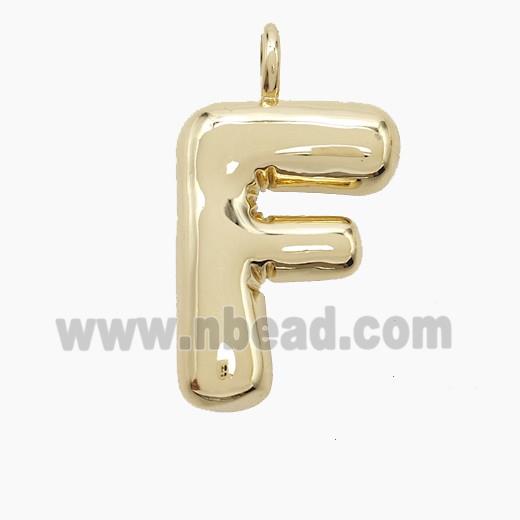 Copper Letter-F Pendant Gold Plated
