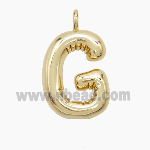 Copper Letter-G Pendant Gold Plated