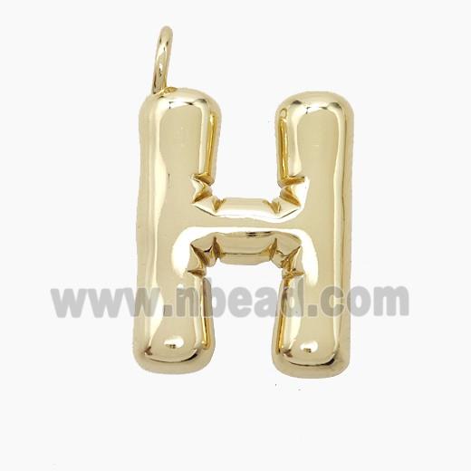 Copper Letter-H Pendant Gold Plated
