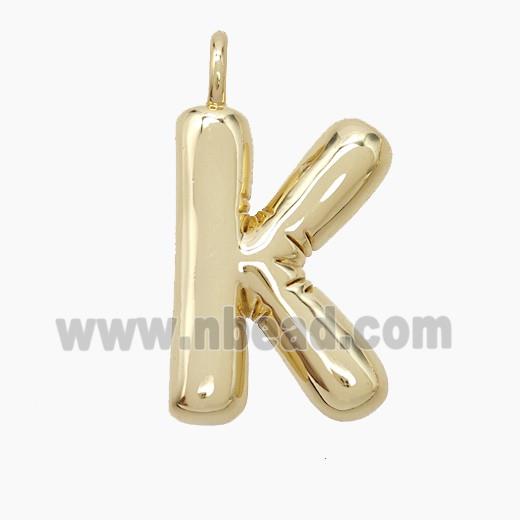 Copper Letter-K Pendant Gold Plated