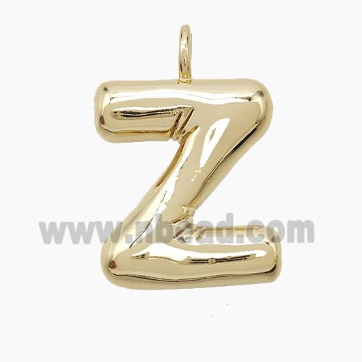 Copper Letter-Z Pendant Gold Plated