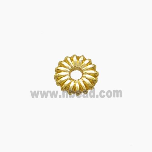 Zinc Alloy Rondelle Spacer Beads Gold Plated