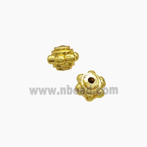 Zinc Alloy Rondelle Spacer Beads Gold Plated